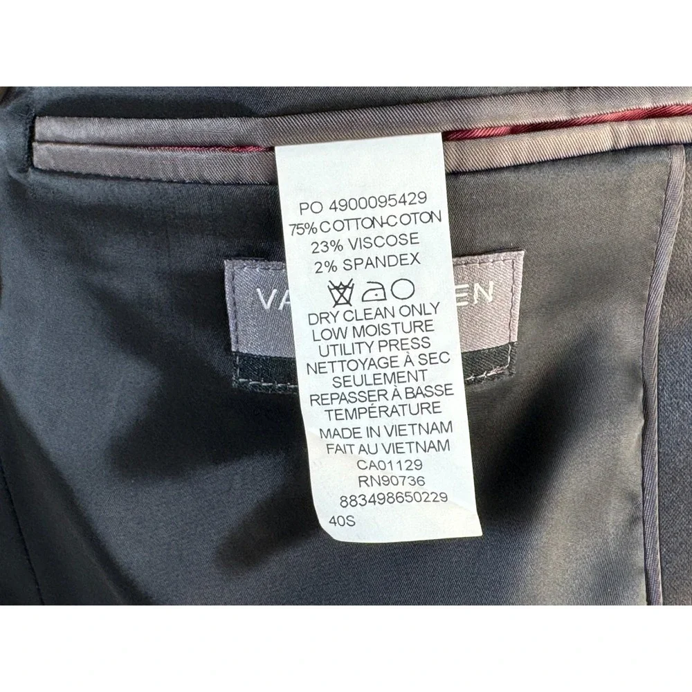 Van Heusen FLEX Textured Tuxedo Slim Fit Jacket Mens 40S NWT Lined Double-vented